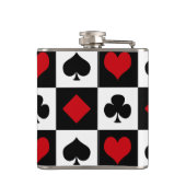 Vier Karten-Anzug Flachmann (Rückseite)