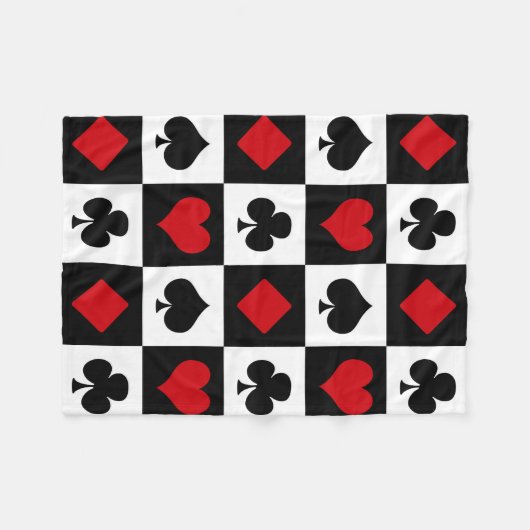 Vier Karten-Anzug Fleecedecke (Vorderseite (Horizontal))