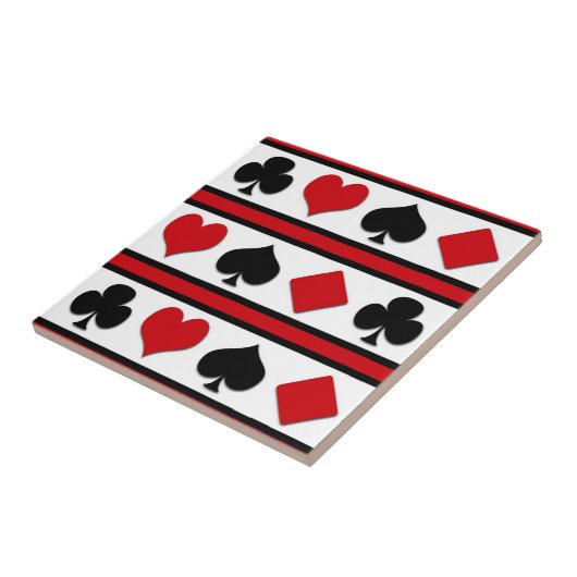 Vier Karten-Anzug Fliese (Seite)