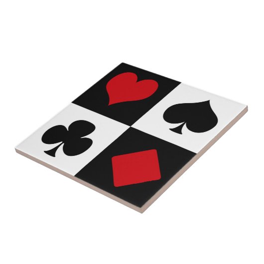 Vier Karten-Anzug Fliese (Seite)