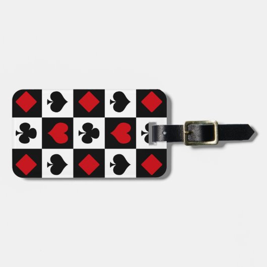 Vier Karten-Anzug Gepäckanhänger (Vorderseite horizontal)