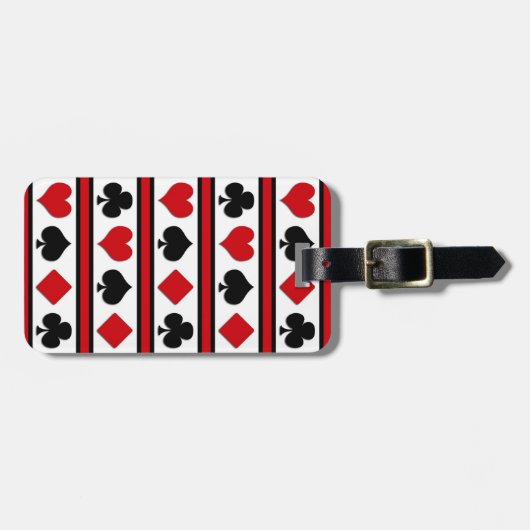 Vier Karten-Anzug Gepäckanhänger (Vorderseite horizontal)