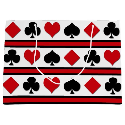 Vier Karten-Anzug Große Geschenktüte (Vorderseite)