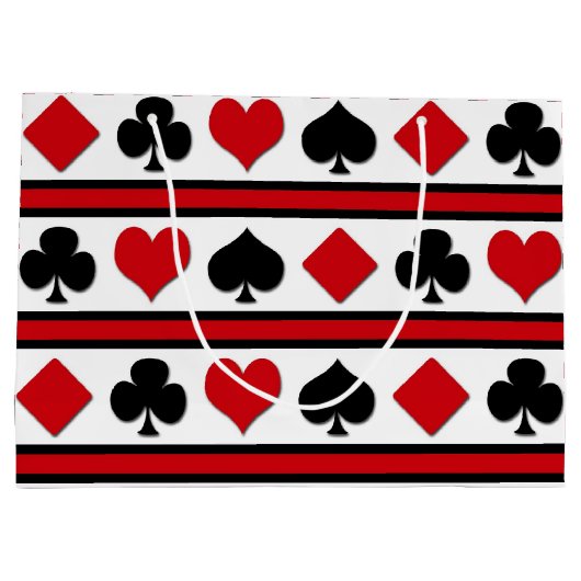 Vier Karten-Anzug Große Geschenktüte (Rückseite)