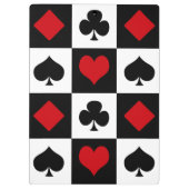Vier Karten-Anzug Klemmbrett (Rückseite)