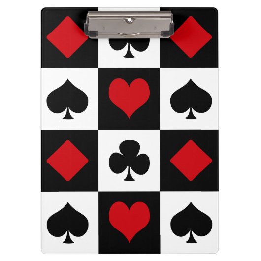 Vier Karten-Anzug Klemmbrett (Vorderseite)