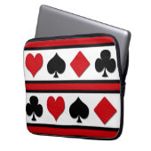 Vier Karten-Anzug Laptopschutzhülle (Vorderseite Links)