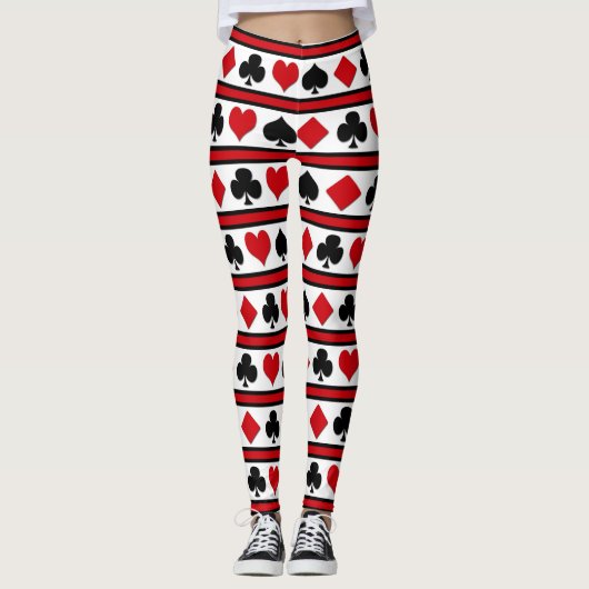 Vier Karten-Anzug Leggings (Vorderseite)