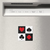 Vier Karten-Anzug Magnet (In Situ (Geschirrspüler))