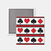 Vier Karten-Anzug Magnet (Vorderseite/Rückseite)