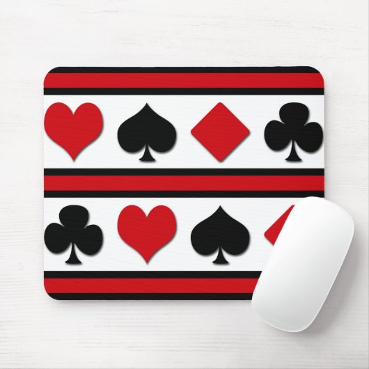 Vier Karten-Anzug Mousepad (Mit Mouse)