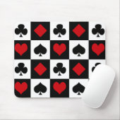 Vier Karten-Anzug Mousepad (Mit Mouse)