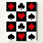 Vier Karten-Anzug Notizblock (Rückseite)