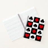 Vier Karten-Anzug Notizblock (Innenseite)