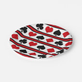 Vier Karten-Anzug Pappteller (Schrägansicht)