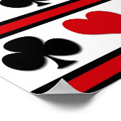 Vier Karten-Anzug Poster (Ecke)