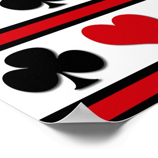 Vier Karten-Anzug Poster (Ecke)