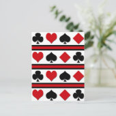 Vier Karten-Anzug Postkarte (Stehend Vorderseite)