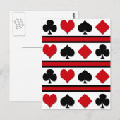 Vier Karten-Anzug Postkarte (Vorne/Hinten)