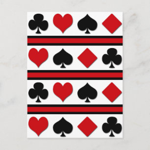 Vier Karten-Anzug Postkarte