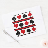 Vier Karten-Anzug Quadratischer Aufkleber (Umschlag)