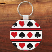 Vier Karten-Anzug Schlüsselanhänger (Vorderseite)