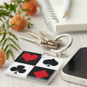 Vier Karten-Anzug Schlüsselanhänger (Vorderseite rechts)
