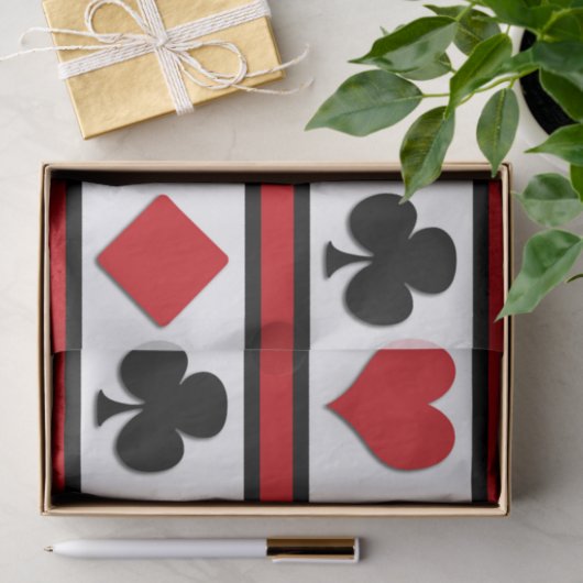 Vier Karten-Anzug Seidenpapier (Geschenk)