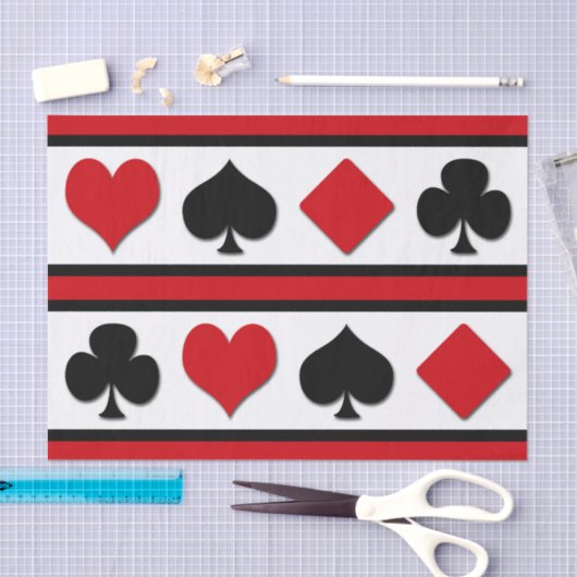 Vier Karten-Anzug Seidenpapier (Handwerk)