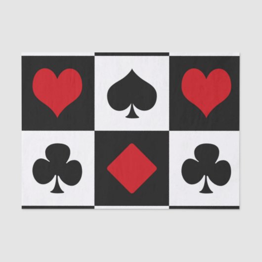 Vier Karten-Anzug Seidenpapier (Vorderseite)