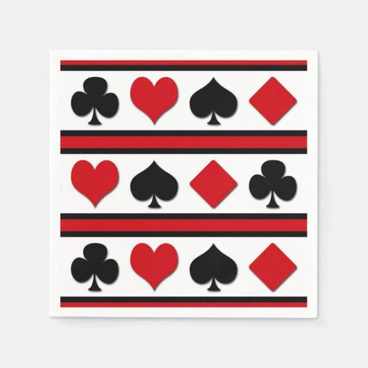 Vier Karten-Anzug Serviette (Vorderseite)