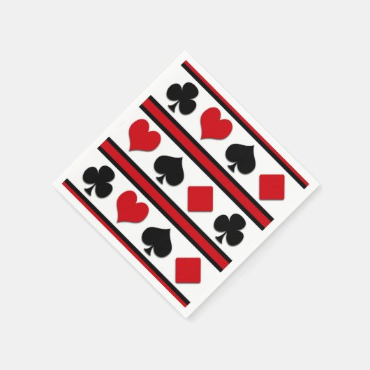 Vier Karten-Anzug Serviette (Ecke)