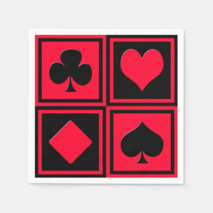 Vier Karten-Anzug Serviette