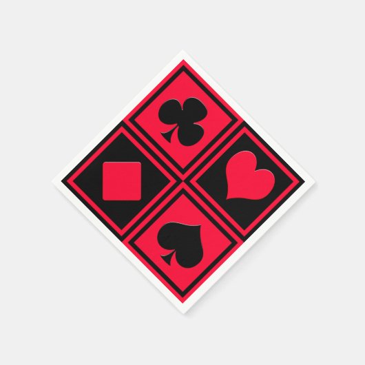 Vier Karten-Anzug Serviette (Ecke)