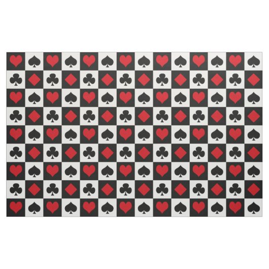 Vier Karten-Anzug Stoff (Fat Quarter (45,7 x 55,9 cm))