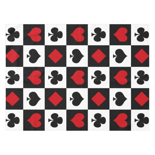 Vier Karten-Anzug Tischdecke (Vorderseite (Horizontal))