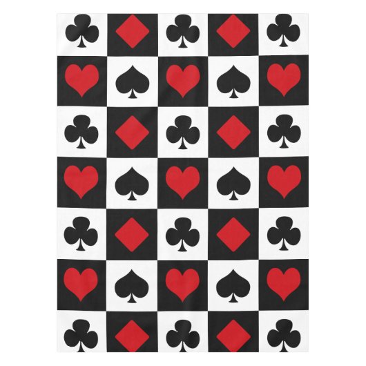 Vier Karten-Anzug Tischdecke (Vorderseite)