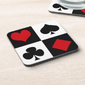 Vier Karten-Anzug Untersetzer (Linke Seite)