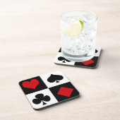 Vier Karten-Anzug Untersetzer (Rechte Seite)