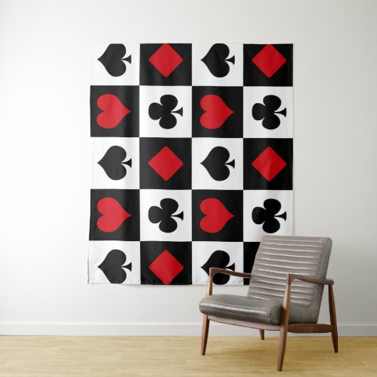 Vier Karten-Anzug Wandteppich (Beispiel)