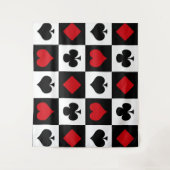 Vier Karten-Anzug Wandteppich (Vorderseite)