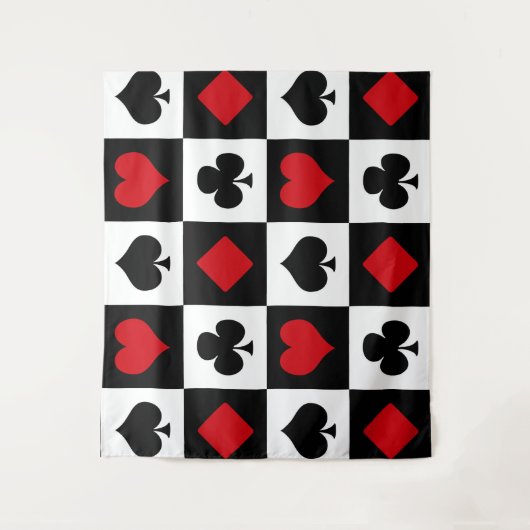 Vier Karten-Anzug Wandteppich (Vorderseite)