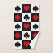 Vier Karten-Anzüge Badhandtuch Set (Handtuch)