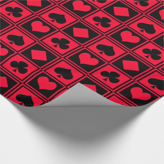 Vier Karten-Anzüge Geschenkpapier (Ecke)