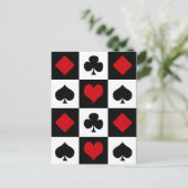 Vier Karten-Anzüge Postkarte (Stehend Vorderseite)