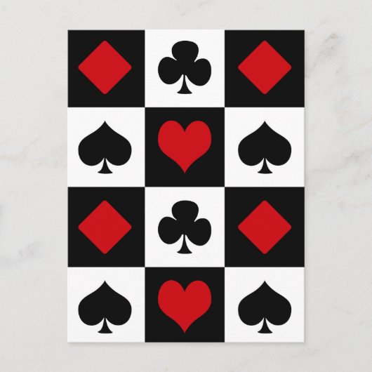 Vier Karten-Anzüge Postkarte (Vorderseite)