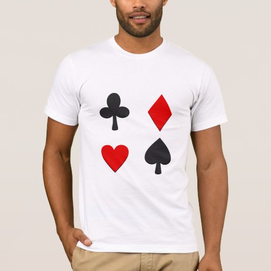 Vier Karten-Anzüge T-Shirt (Vorderseite)