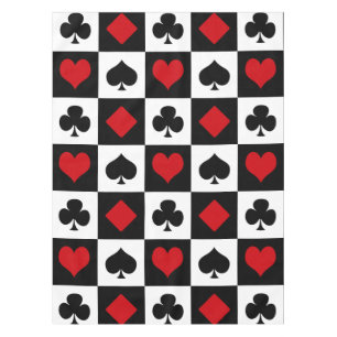 Vier Karten-Anzüge Tischdecke