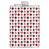 Vier Kartenformen Muster Flachmann (Vorderseite)