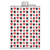 Vier Kartenformen Muster Flachmann (Rückseite)